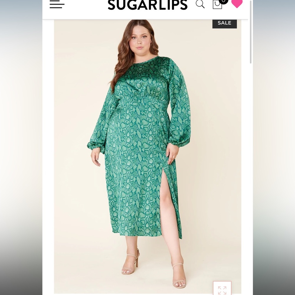 Sugarlips Gwendolyn Snake Print Eternal Midi Dress